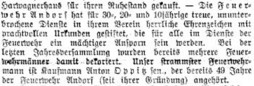 Andorf Linzer Volksblatt Nr 35 vom 12.02.1926 S 11 Detail
