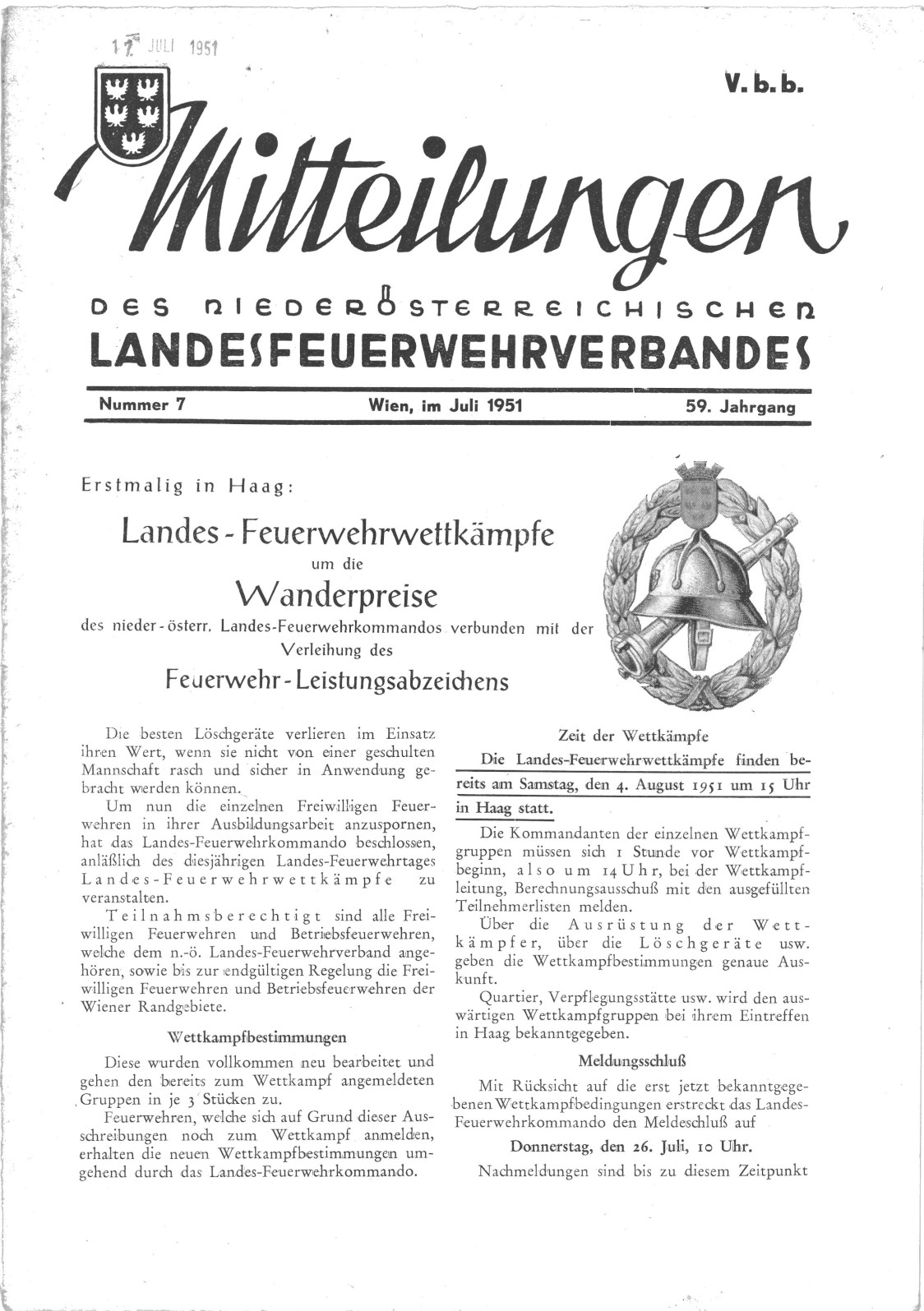 1951 07 S 1 NÖ Mitteilungen 1